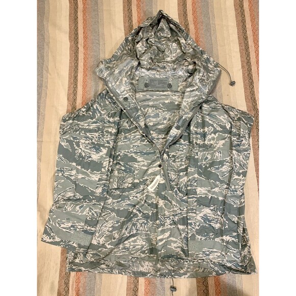 US Military Jacket Mens Medium Green Tiger Stripe Camo USAF Improved Rainsuit - Picture 5 of 10